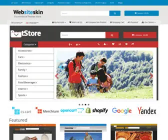 Websiteskin.com(E-commerce Templates, OpenCart Templates, CS-Cart Templates, Shopping Cart Templates) Screenshot