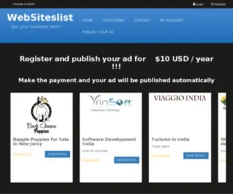 Websiteslist.org(Advertising) Screenshot