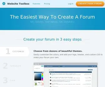 Websitetoolbox.com(The Intuitive Platform To Create Your Own Forum) Screenshot