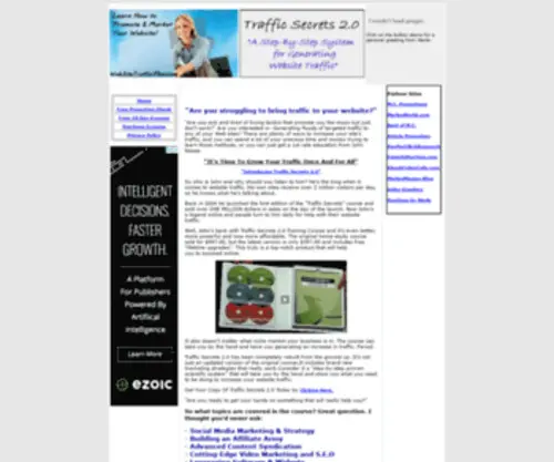 WebsitetrafficPlan.com(Traffic Secrets 2 by John Reese will teach you how to market and promote your website to increase your web site traffic) Screenshot