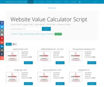 Websitevaluecalculatorscript.com(Website Value Calculator Script) Screenshot