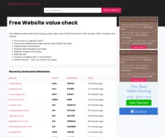 Websitevaluecheck.info(Websitevaluecheck info) Screenshot