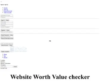 Websiteworthvalue.org(Website worth value checker) Screenshot