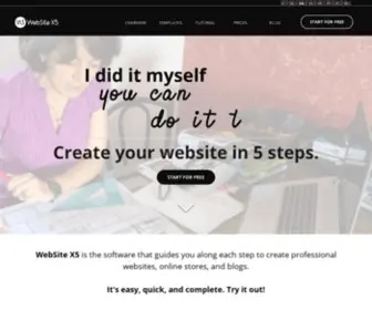 Websitex5.com(Create your website with WebSite X5) Screenshot