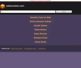Websnooker.com(Web Snooker) Screenshot