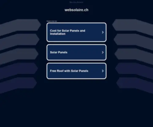 Websolaire.ch(websolaire) Screenshot