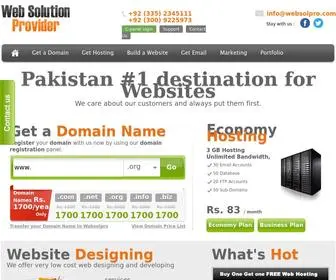 Websolpro.com(Web hosting Pakistan) Screenshot