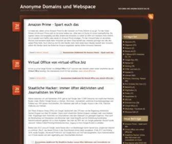 Webspace-Anonyme-Domain.com(Anonyme Domains und Webspace) Screenshot