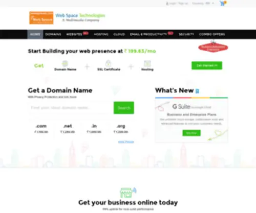 Webspacetechno.com(Domain Registration) Screenshot