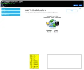 Webspeedometer.com(Internet Broadband Speed Test) Screenshot