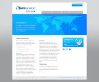 Websponsors.com(Premium Online Advertising and Lead Generation) Screenshot