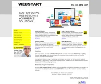 Webstartdesign.com.au(WebStart Designers in Sydney Australia) Screenshot