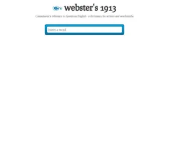 Websters1913.com(Webster's 1913) Screenshot