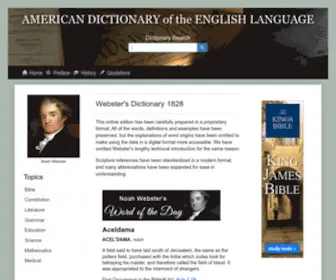 Webstersdictionary1828.com(Websters DictionaryOnline) Screenshot