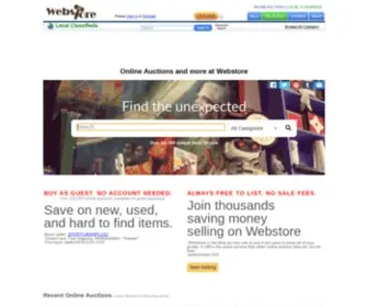 WebStore.com(Online Auctions at Webstore) Screenshot