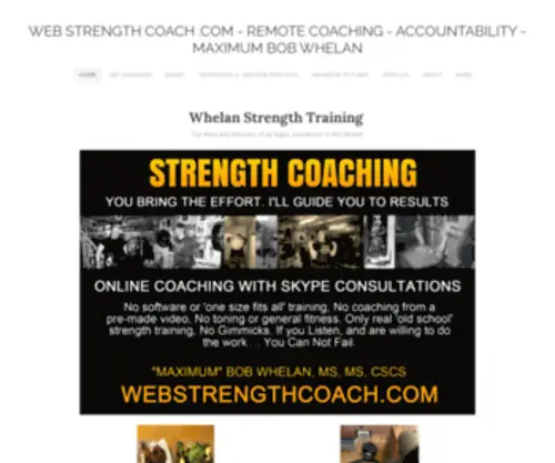 Webstrengthcoach.com(WEB STRENGTH COACH .COM) Screenshot
