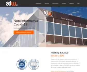 Webstudio.net(ADW.es es desde 1996 proveedor de servicios de presencia en Internet orientados a empresas) Screenshot