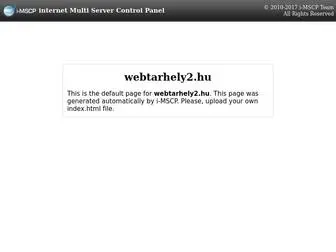 Webtarhely2.hu(Homepage of) Screenshot