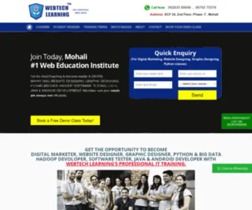 Webtechlearning.in(Best Web Designing Institute in Chandigarh Mohali Panchkula) Screenshot