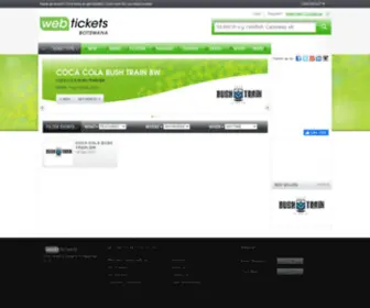 Webtickets.co.bw(Webtickets Online Tickets) Screenshot