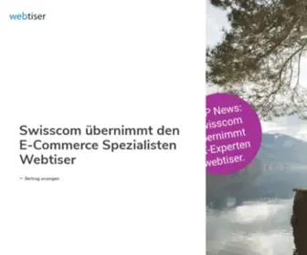 Webtiser.com(Webtiser ist der grösste Schweizer SAP C4/HANA Experte. Wir implementieren und betreuen E) Screenshot