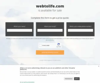 Webtolife.com(Website stats) Screenshot