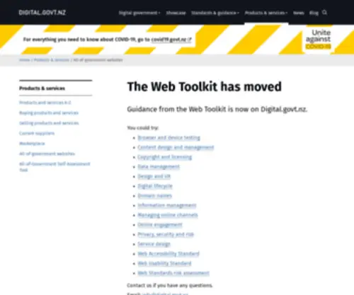 Webtoolkit.govt.nz(Webtoolkit) Screenshot