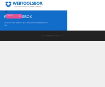 Webtoolsbox.com(Handy tools designed for busy Entrepreneurs) Screenshot