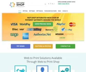 Webtoprintshop.com(Web to Print Shop (W2P Shop)) Screenshot