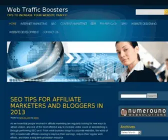Webtrafficboosters.com(Web Traffic Boosters) Screenshot
