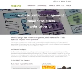 Webtrix.co.nz(Website design web maintenance email newsletters Webtrix) Screenshot