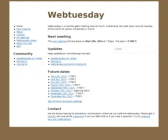 Webtuesday.ch(webtuesday) Screenshot