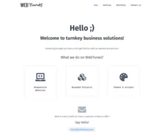 Webtunes.pro(Turnkey web solutions for individual entrepreneurs and small businesses) Screenshot