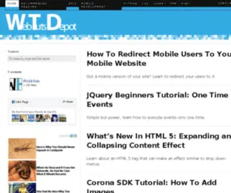 Webtutsdepot.com(Web Development Tutorials) Screenshot