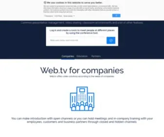 Web.tv(Social Video Network; which enables limitless live broadcasting and video upload) Screenshot