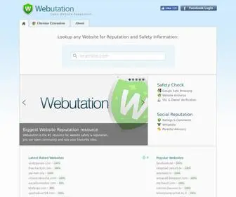 Webutation.net(Website Reputation Community against fraud and badware) Screenshot