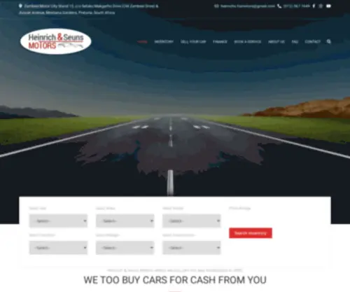 Webuycarstoo.co.za(Heinrich & Seuns Motors) Screenshot