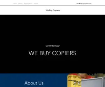 Webuycopiers.co.za(We Buy and Sell Copiers) Screenshot