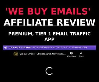 Webuyemailsreview.com(We Buy Emails Traffic App Email List Generator Evergreen Program) Screenshot