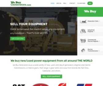 Webuygenerators.com(We Buy Generators) Screenshot