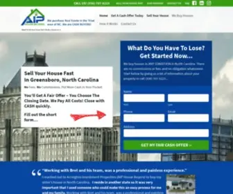 Webuygreensboroareahouses.com(Looking for a FAST and EASY way to sell your house) Screenshot