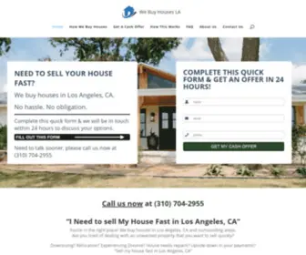 Webuyhousesla.net(Sell My House Fast Los Angeles) Screenshot