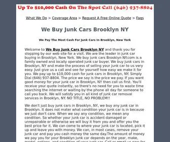 Webuyjunkcarsbrooklynny.com(We Buy Junk Cars Brooklyn NY) Screenshot