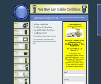 Webuylancablecertifiers.com(Sell We buy NEW USED LAN Cable Certifiers) Screenshot