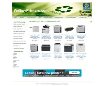 Webuyprinters.com(WE BUY Printers & Fusers) Screenshot