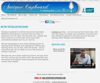 Webuysilverantiquecupboard.com(Sell Sterling Silverware and Tea Services) Screenshot