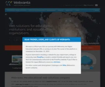 Webvanta.com(Hosted CMS Database Websites) Screenshot