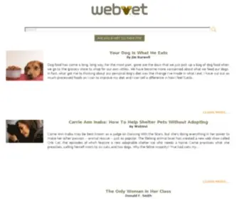 Webvet.com(Vet-approved pet information) Screenshot