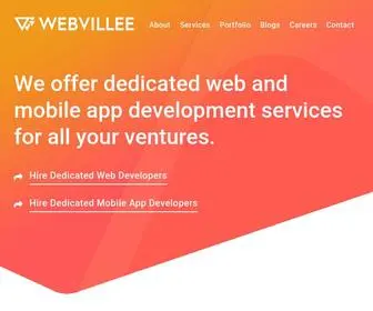 Webvillee.com(Hire Dedicated Web Developers) Screenshot