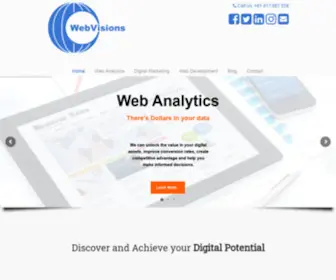 Webvisions.com.au(Web Analytics and Digtial Marketing Adelaide) Screenshot